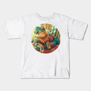 Frisky floppy cat Kids T-Shirt